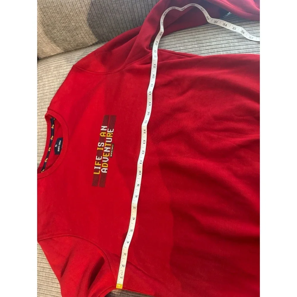 Monte Carlo Originals Red Life Is An Adventure Graphic Sweatshirt Mens‎ XL